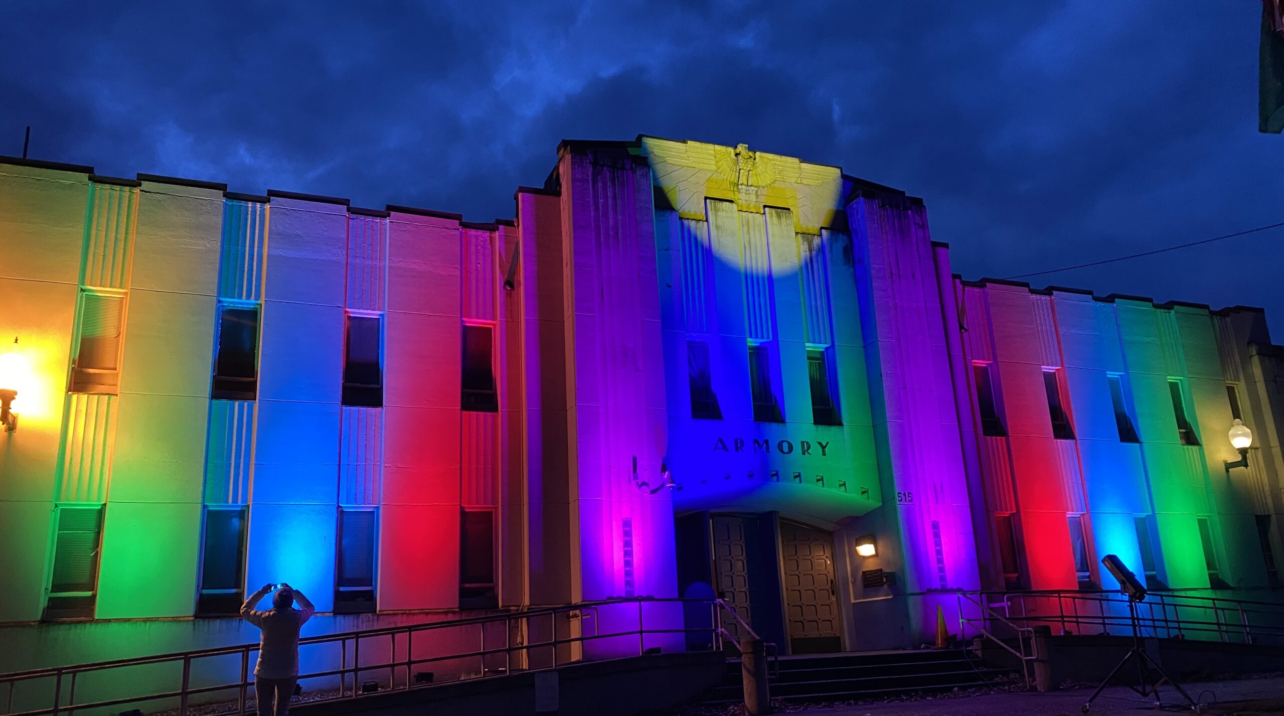 Armory lit up